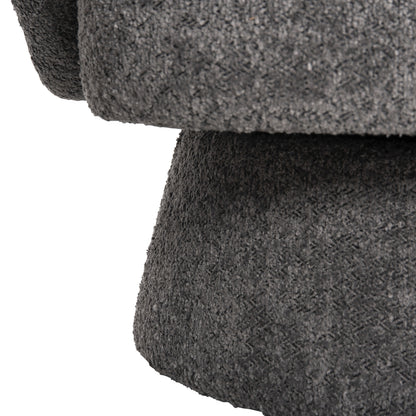 Armchair Swivel Karlen Hm9592.01 Grey Boucle Fabric 78x81x77hcm.
