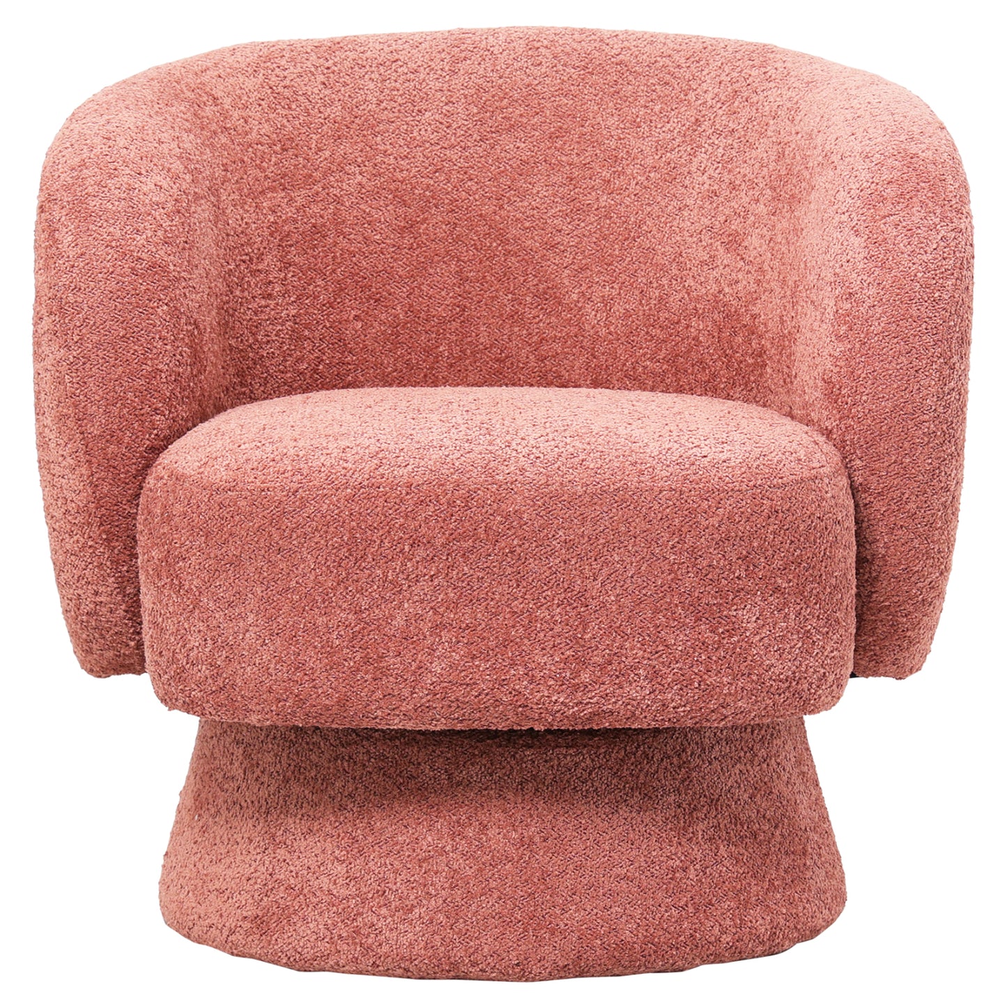 Armchair Swivel Karlen Hm9592.02 Pink Boucle Fabric 78x81x77hcm.