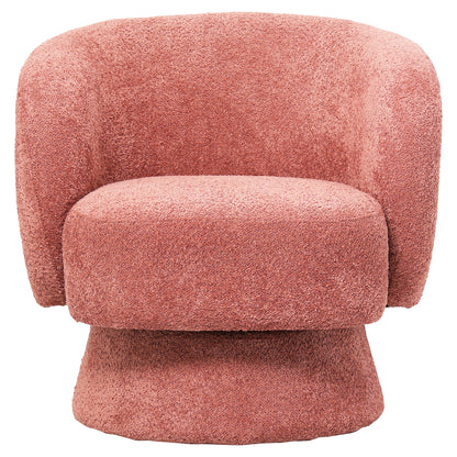 Armchair Swivel Karlen Hm9592.02 Pink Boucle Fabric 78x81x77hcm.