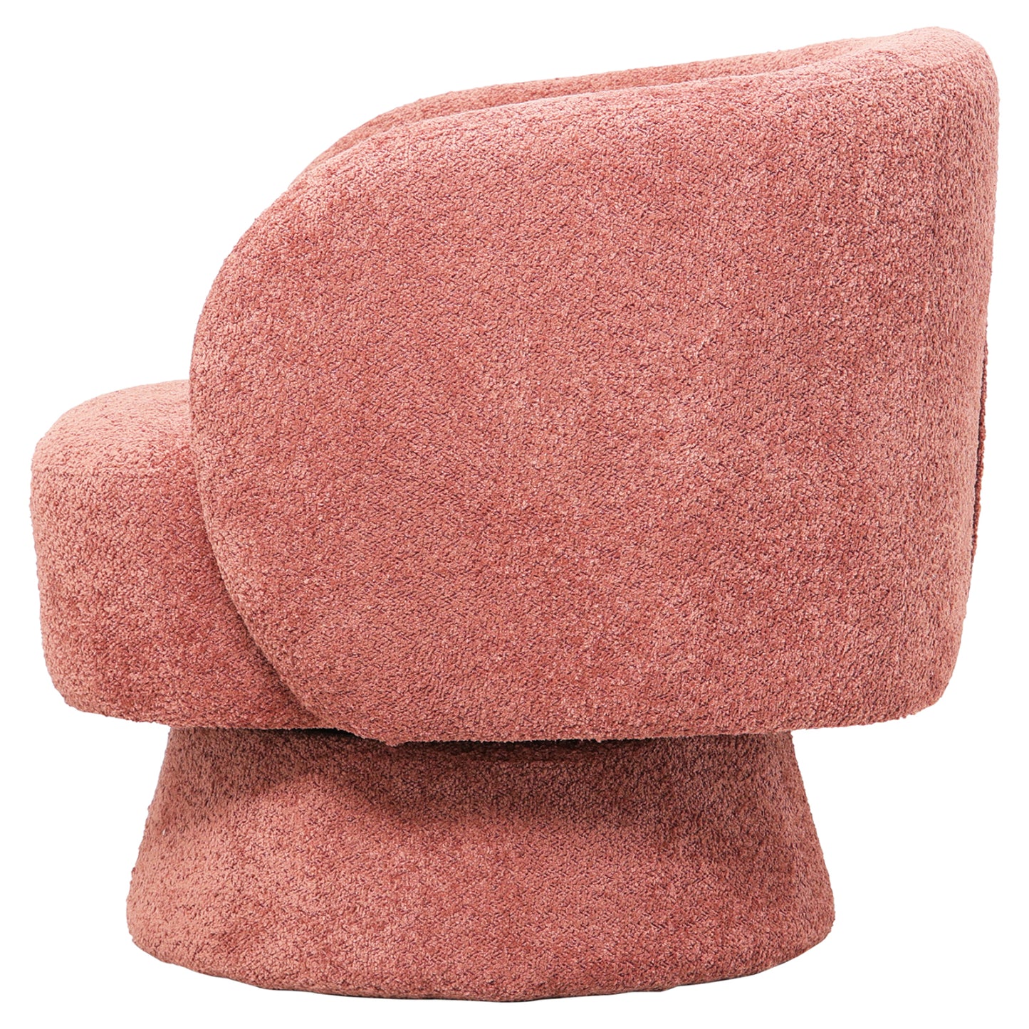 Armchair Swivel Karlen Hm9592.02 Pink Boucle Fabric 78x81x77hcm.