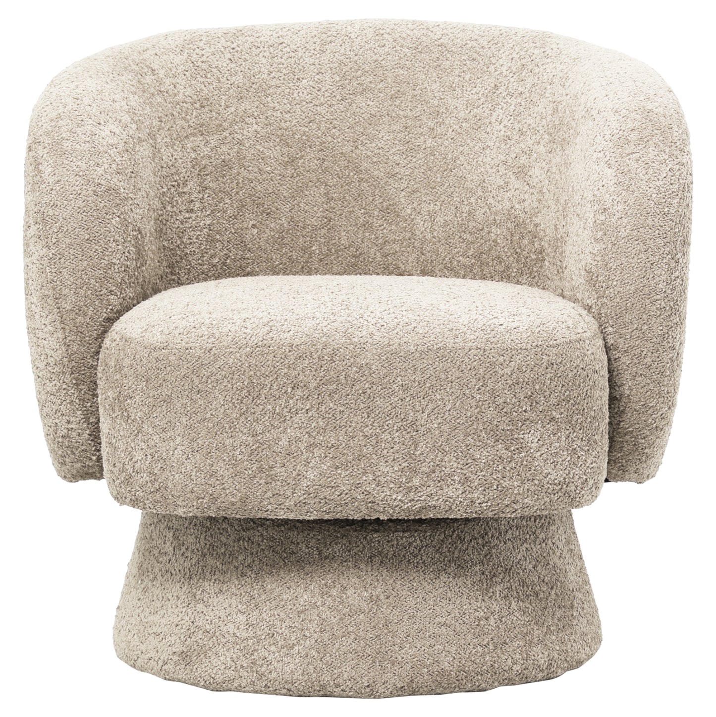 Armchair Swivel Karlen Hm9592.03 Beige Boucle Fabric 78x81x77hcm.