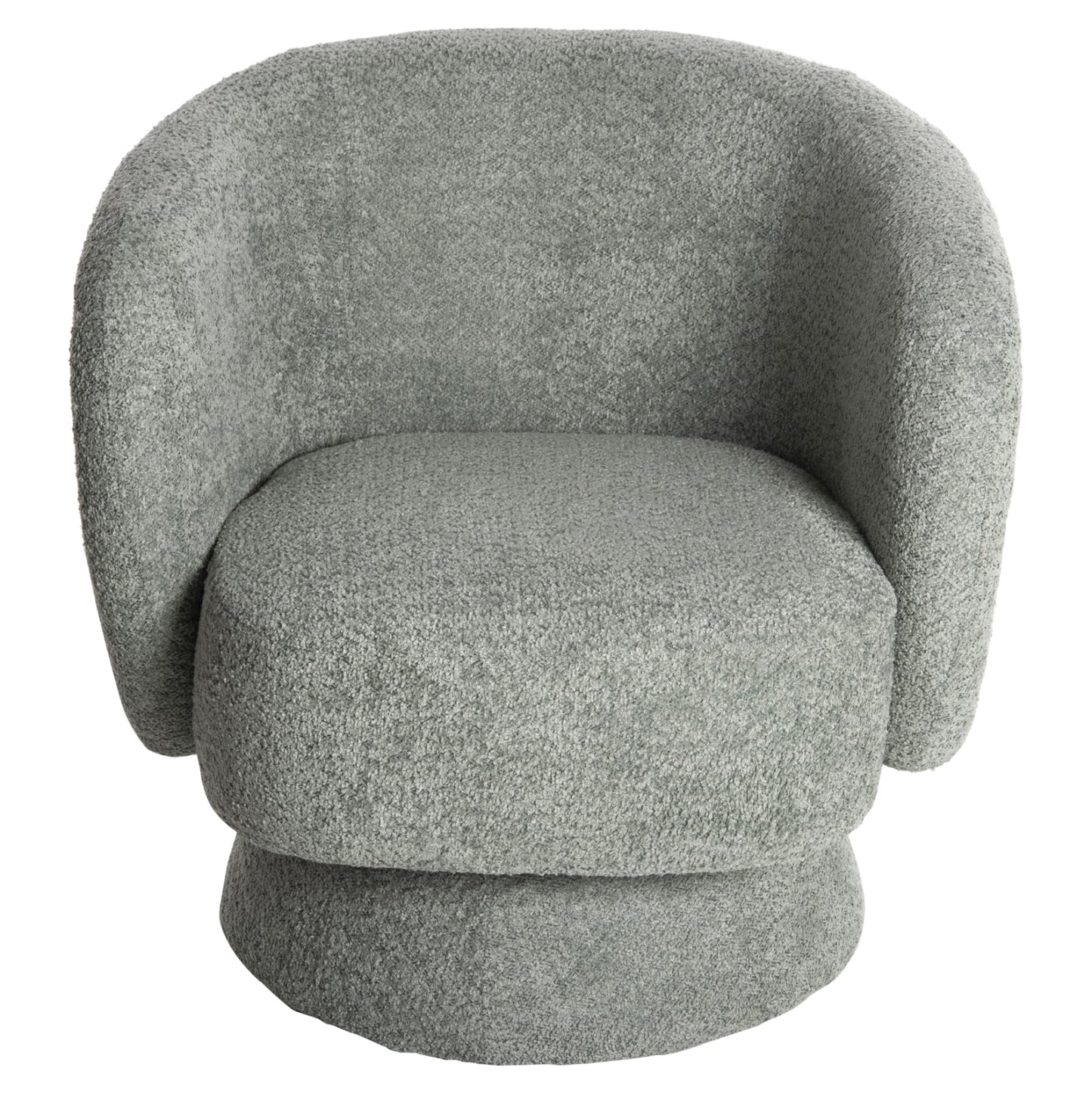 Armchair Swivel Karlen Hm9592.05 Pistachio Green Boucle Fabric 79x79x76 Hcm.