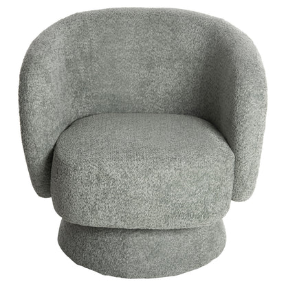 Armchair Swivel Karlen Hm9592.05 Pistachio Green Boucle Fabric 79x79x76 Hcm.