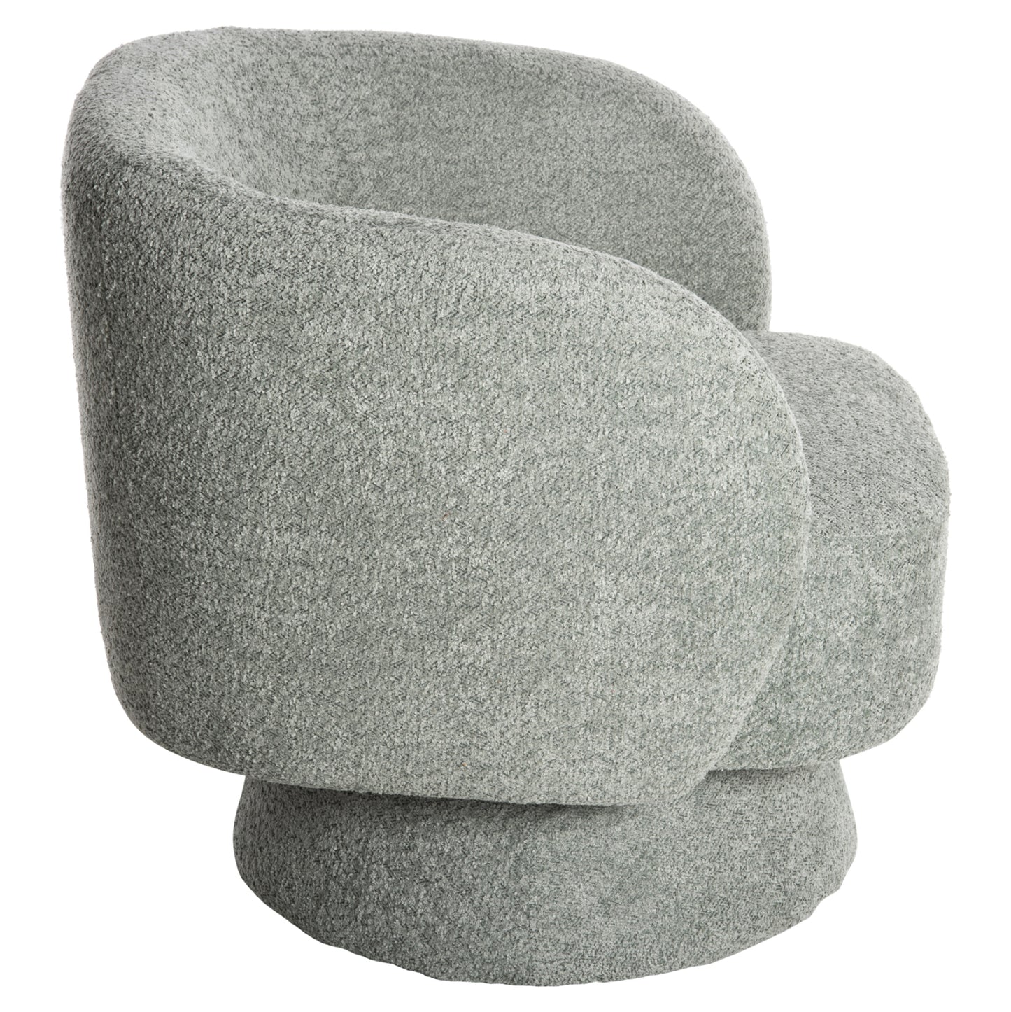 Armchair Swivel Karlen Hm9592.05 Pistachio Green Boucle Fabric 79x79x76 Hcm.
