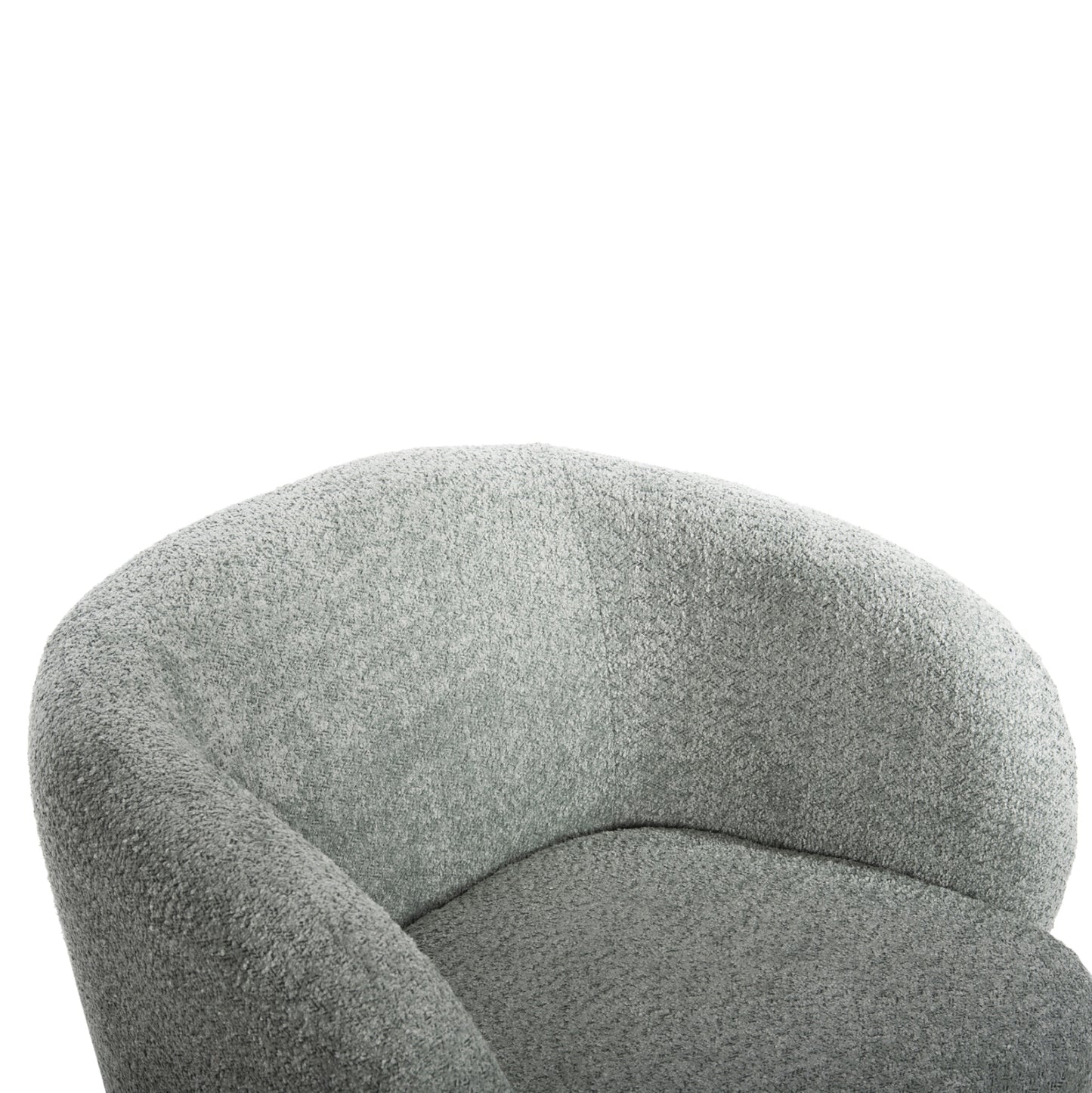 Armchair Swivel Karlen Hm9592.05 Pistachio Green Boucle Fabric 79x79x76 Hcm.