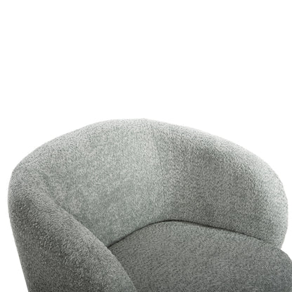 Armchair Swivel Karlen Hm9592.05 Pistachio Green Boucle Fabric 79x79x76 Hcm.