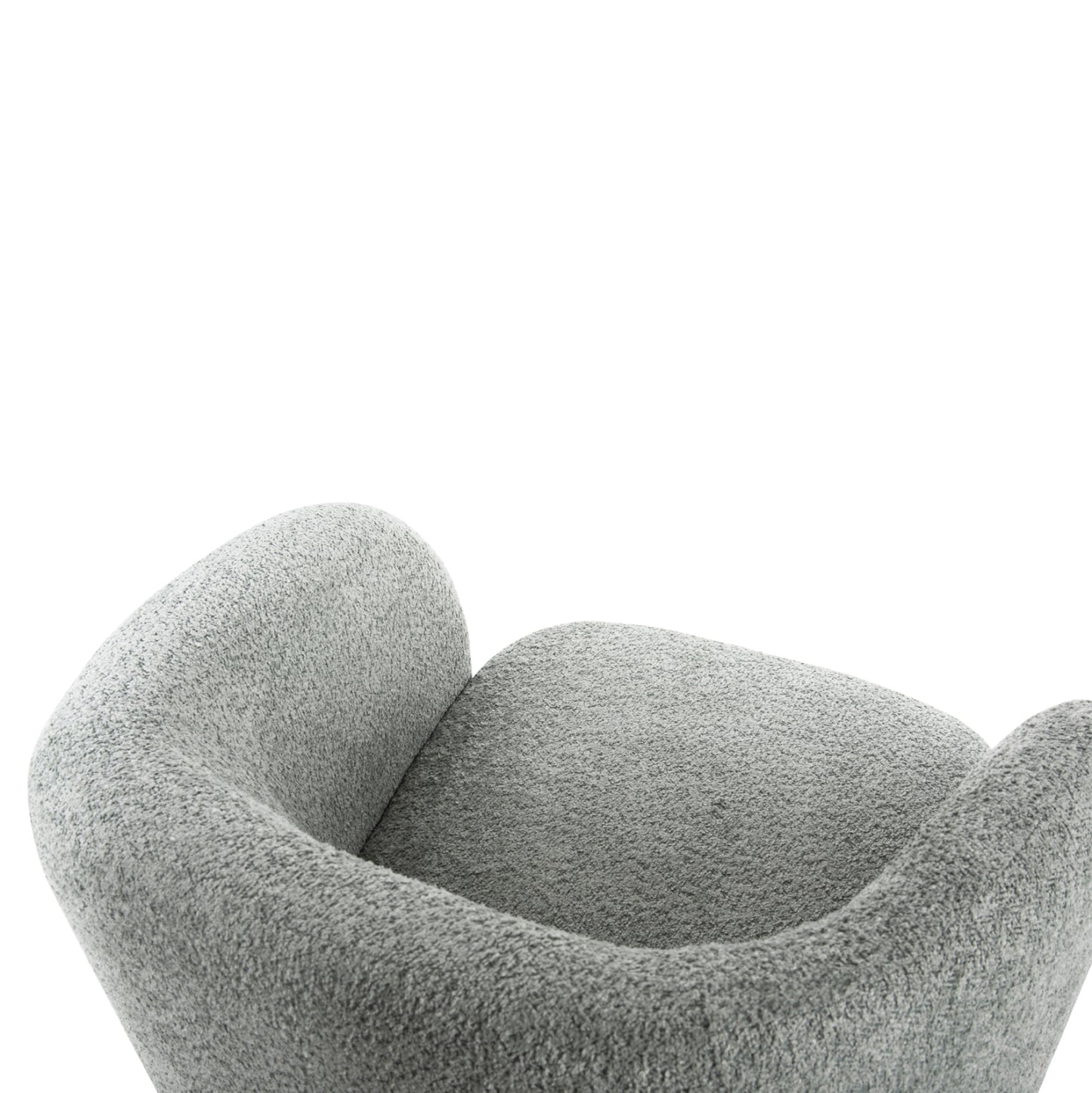 Armchair Swivel Karlen Hm9592.05 Pistachio Green Boucle Fabric 79x79x76 Hcm.