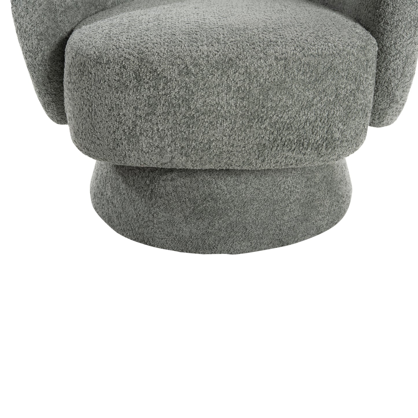 Armchair Swivel Karlen Hm9592.05 Pistachio Green Boucle Fabric 79x79x76 Hcm.