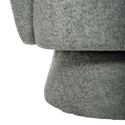 Armchair Swivel Karlen Hm9592.05 Pistachio Green Boucle Fabric 79x79x76 Hcm.