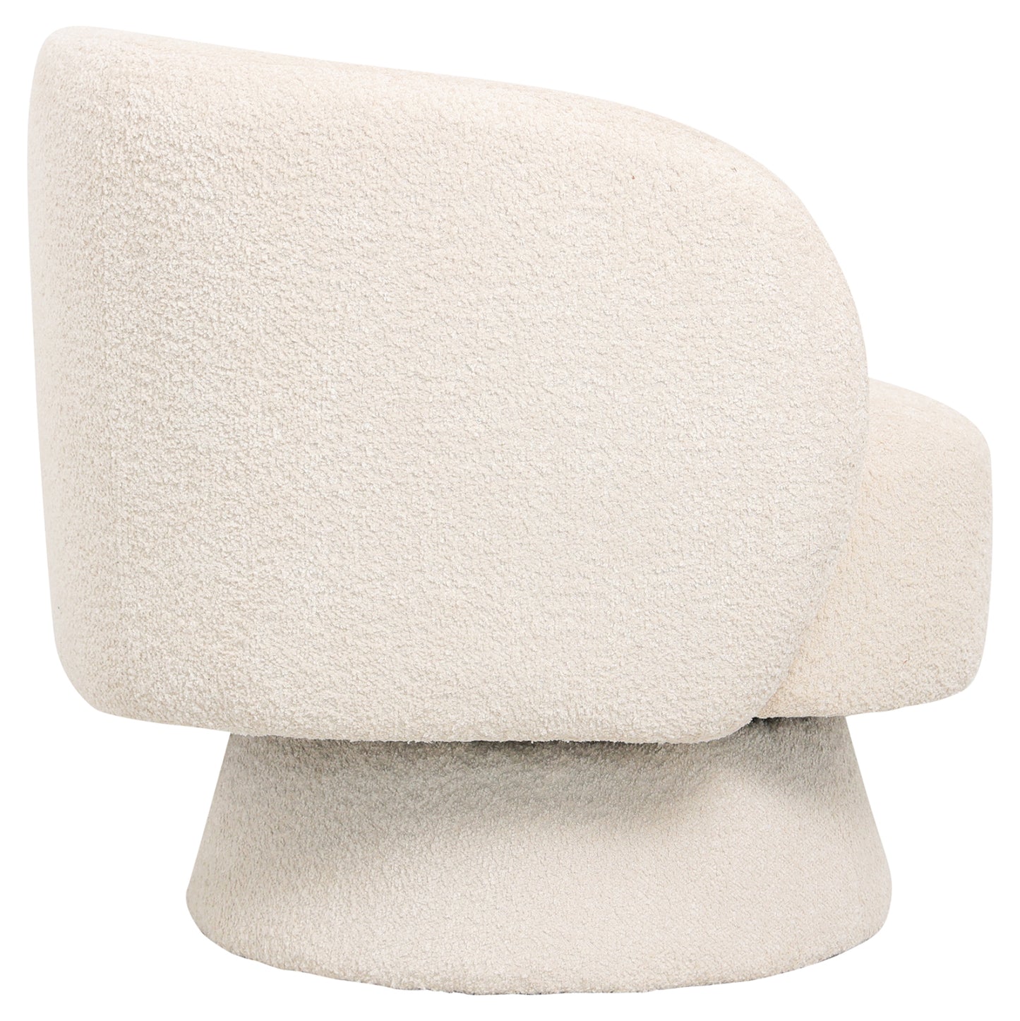 Armchair Swivel Karlen Hm9592.06 Ecru Boucle Fabric 78x81x77hcm.