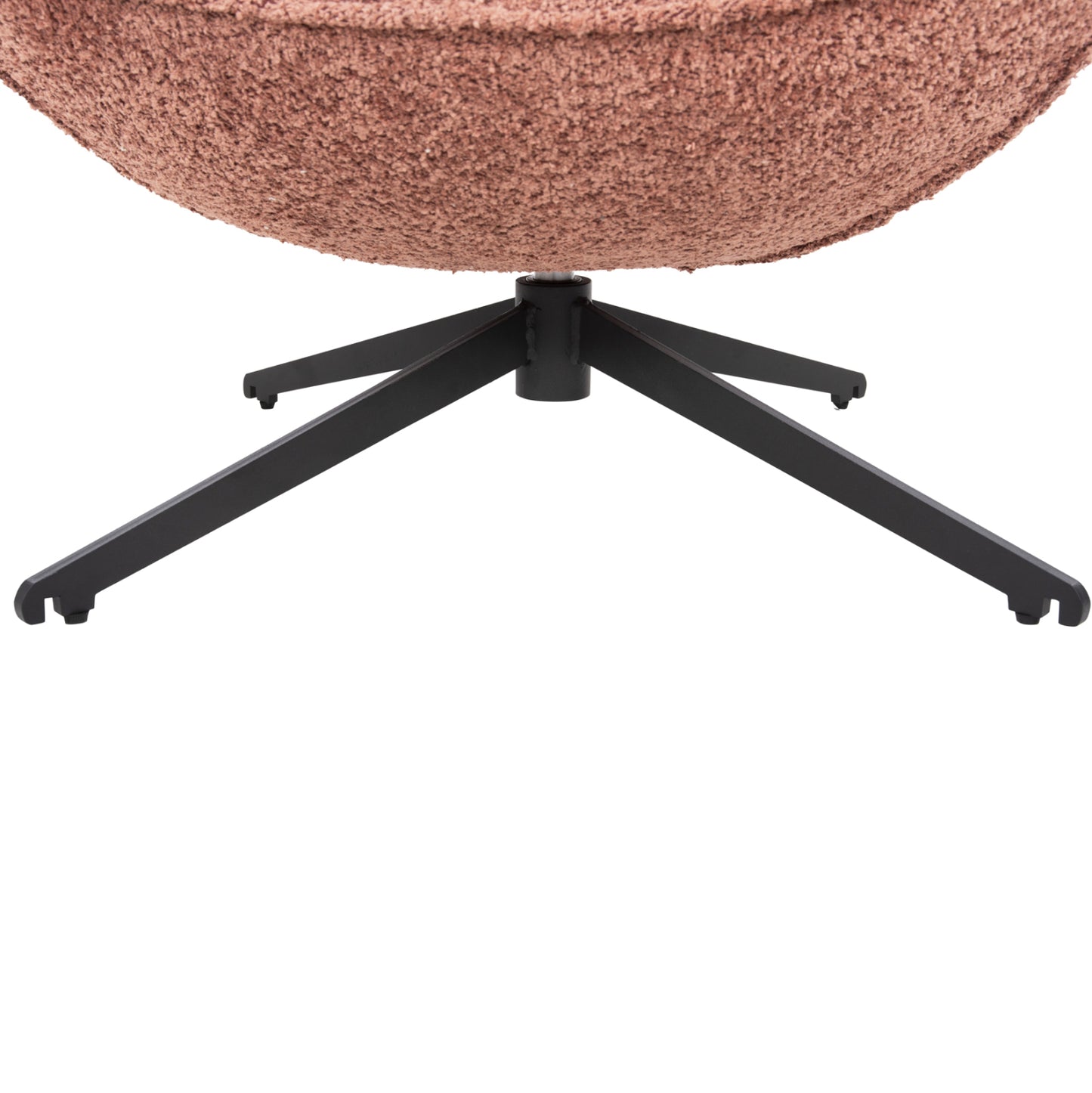 Armchair Swivel Brynn Hm9594.02 Pink Boucle Fabric-black Metal Base 88x76x88hcm.