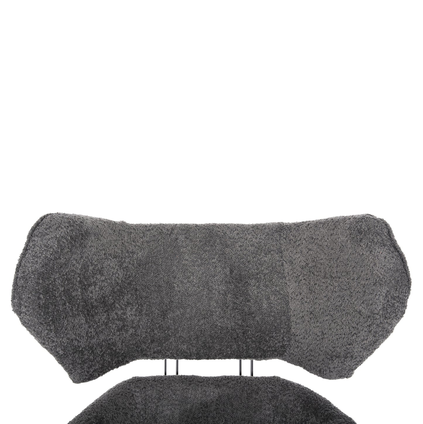 Armchair Swivel Bryll Hm9597.01 Grey Boucle-black Metal Base 86x90x97hcm.