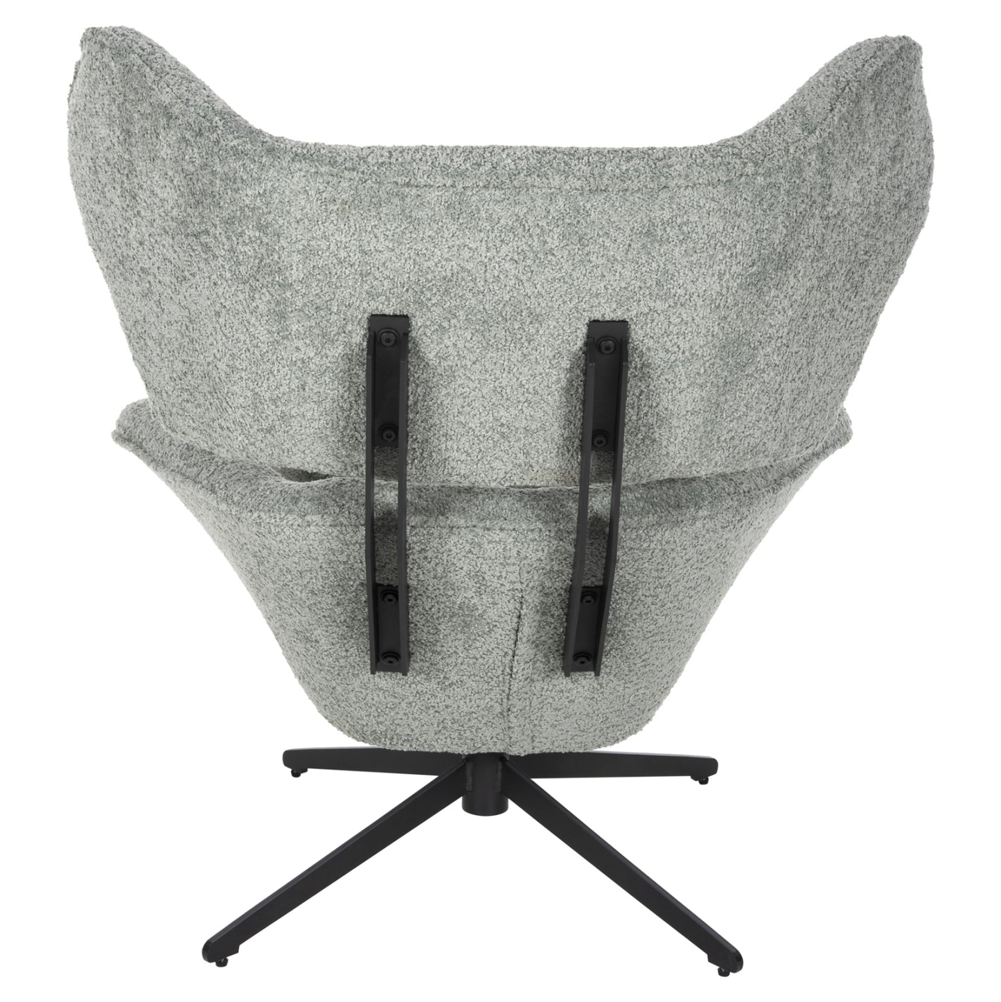 Armchair Swivel Bryll Hm9597.05 Pistachio Green Boucle-black Metal Base 86x90x97hcm.