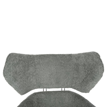 Armchair Swivel Bryll Hm9597.05 Pistachio Green Boucle-black Metal Base 86x90x97hcm.