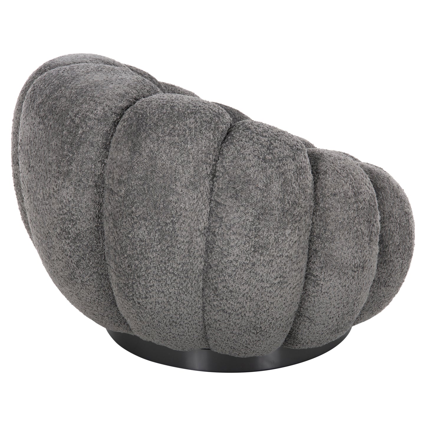 Armchair Swivel Grymm Hm9601.01 Grey Boucle-black Metal Base 95x92x68hcm.