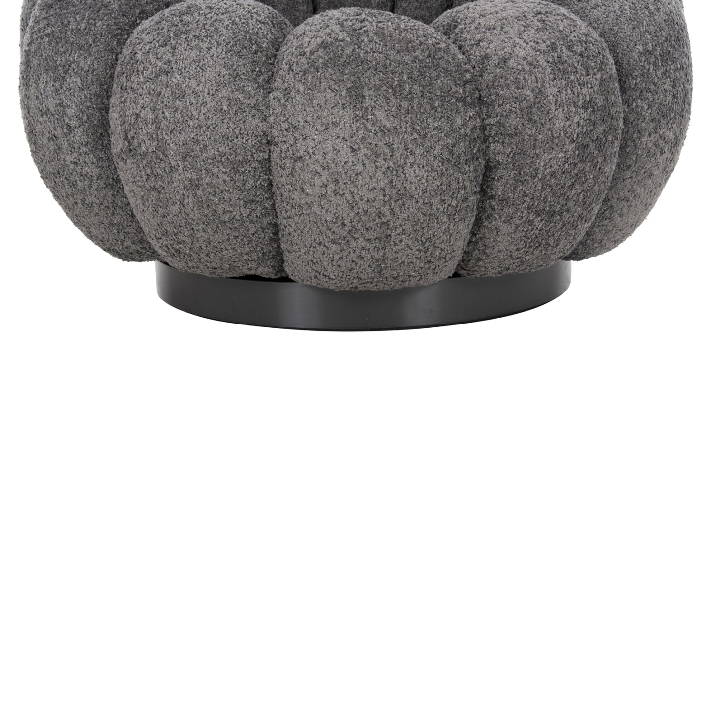 Armchair Swivel Grymm Hm9601.01 Grey Boucle-black Metal Base 95x92x68hcm.