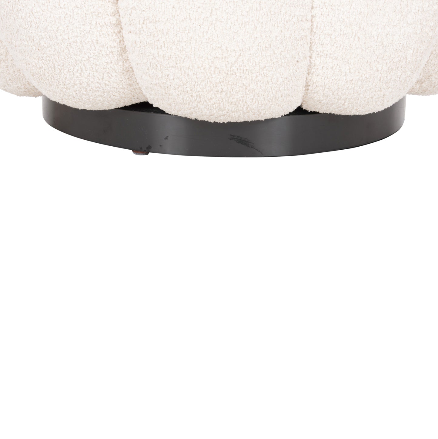 Armchair Swivel Grymm Hm9601.06 Ecru Boucle-black Metal Base 95x92x68hcm.