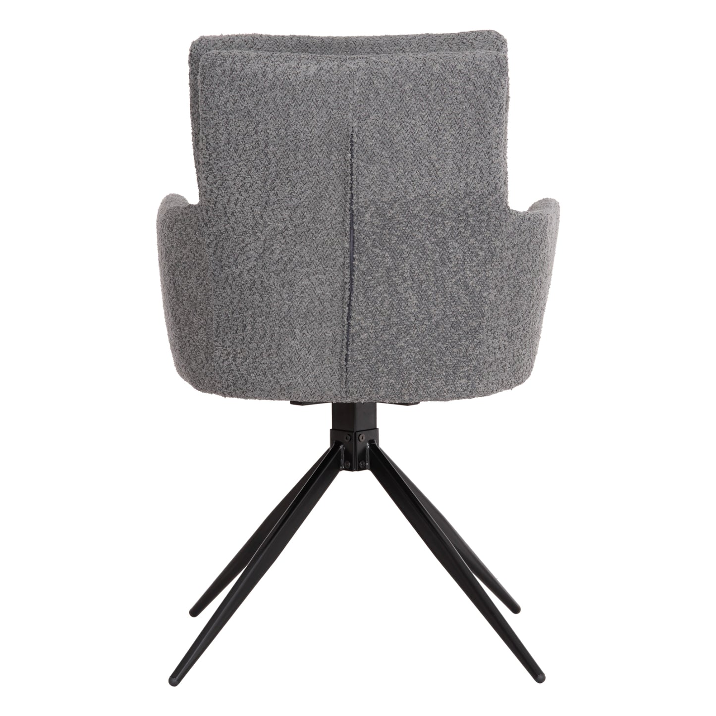 Dining Armchair Swivel Blans Hm9942.01 Grey Boucle Fabric-metal Legs 62x60x90hcm.