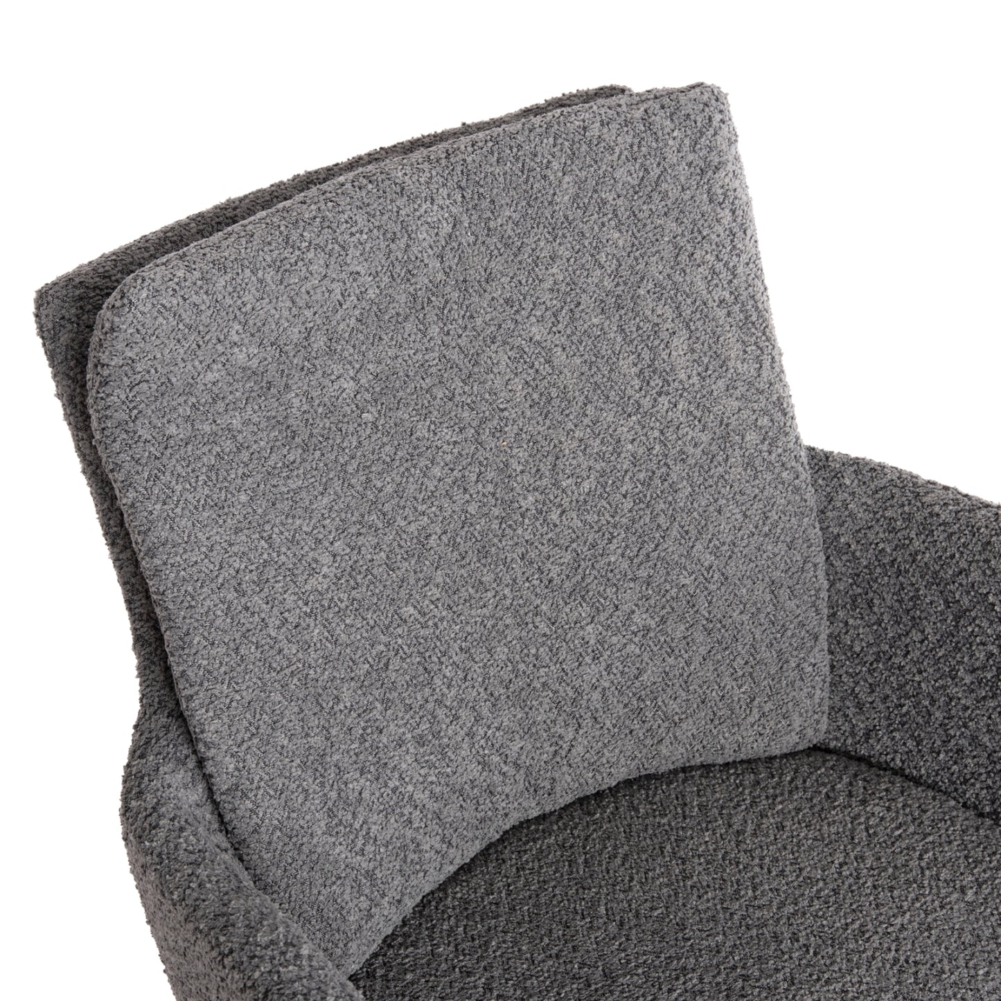 Dining Armchair Swivel Blans Hm9942.01 Grey Boucle Fabric-metal Legs 62x60x90hcm.