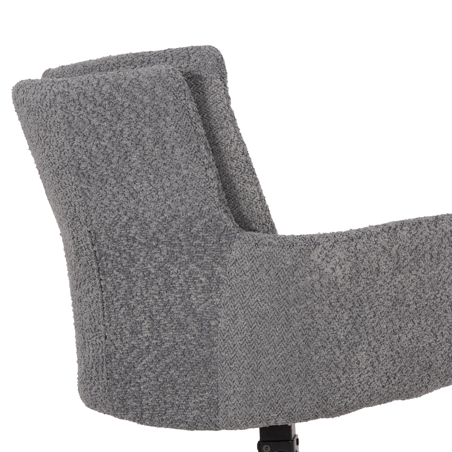 Dining Armchair Swivel Blans Hm9942.01 Grey Boucle Fabric-metal Legs 62x60x90hcm.