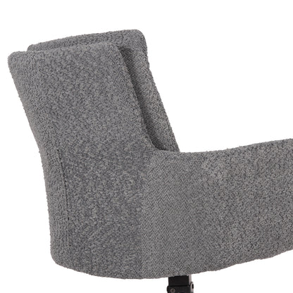Dining Armchair Swivel Blans Hm9942.01 Grey Boucle Fabric-metal Legs 62x60x90hcm.