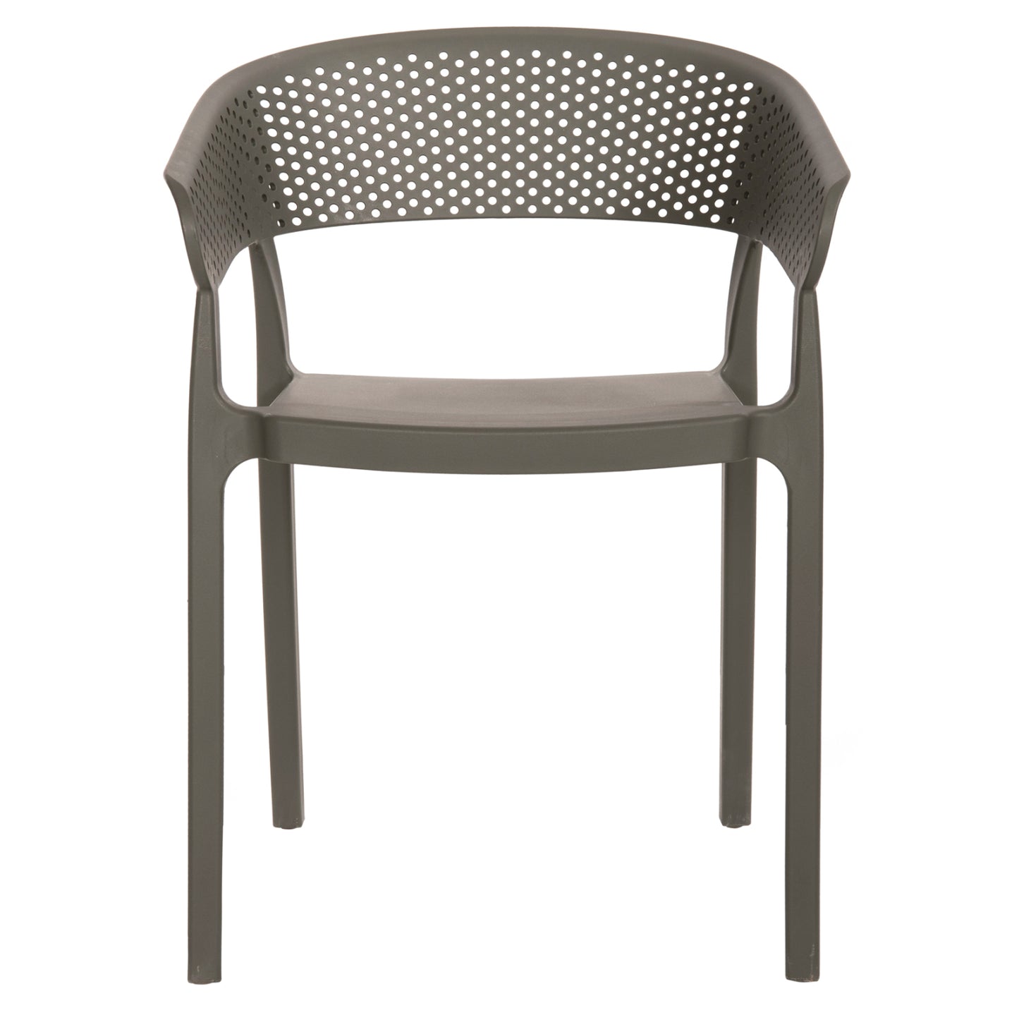 Armchair Polypropylene Perfoe Hm5941.07 In Dark Olive 56x50x73hcm.