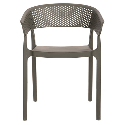 Armchair Polypropylene Perfoe Hm5941.07 In Dark Olive 56x50x73hcm.