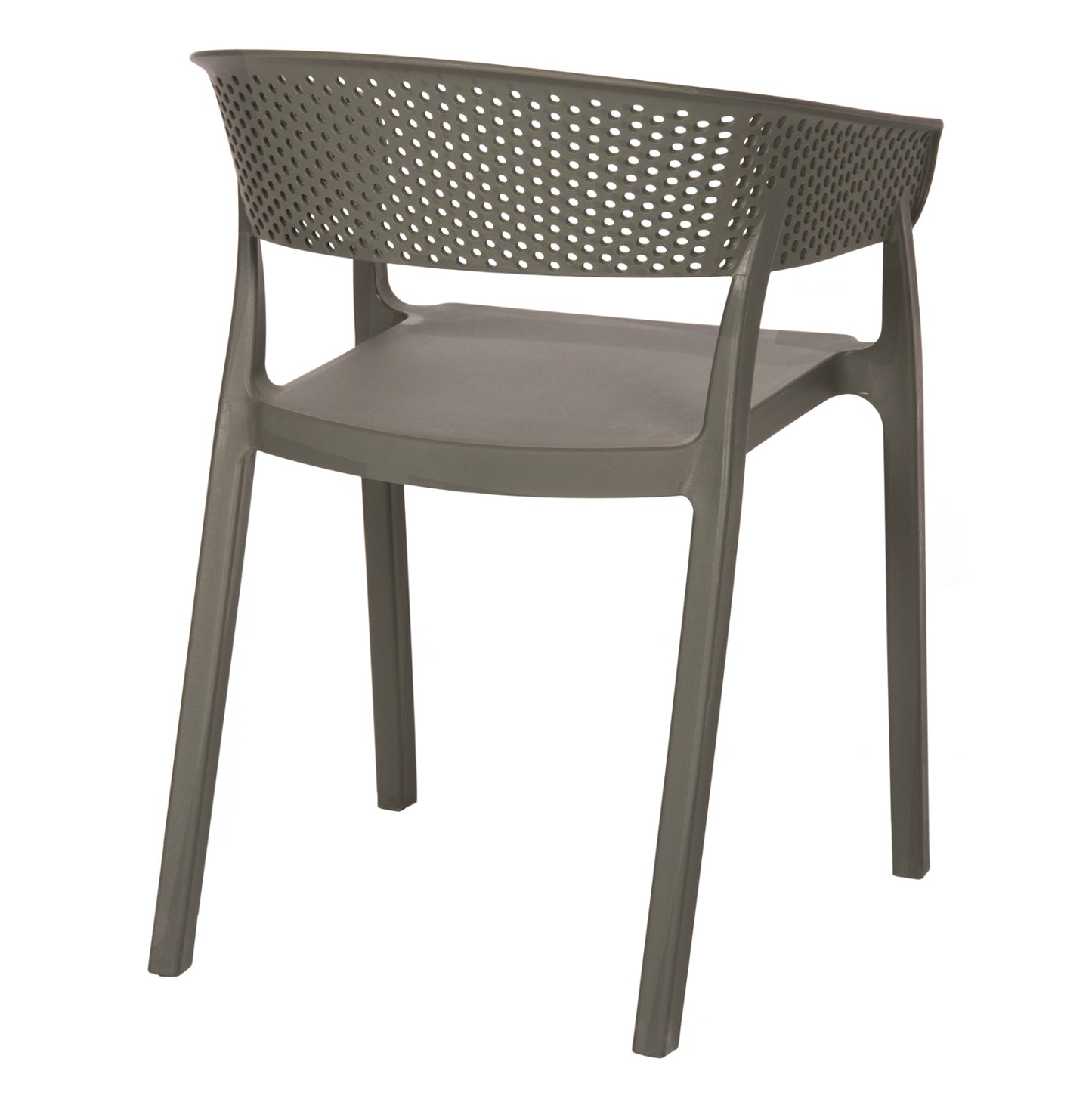 Armchair Polypropylene Perfoe Hm5941.07 In Dark Olive 56x50x73hcm.
