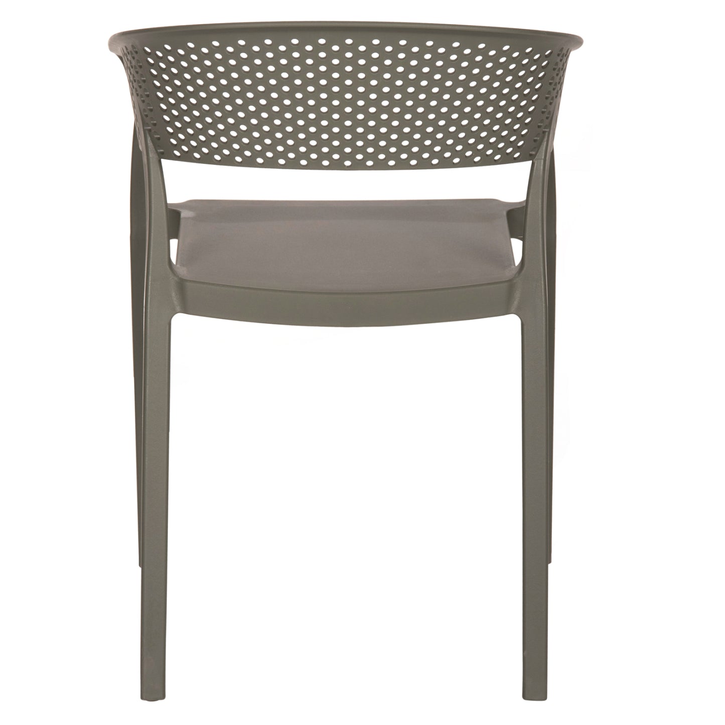 Armchair Polypropylene Perfoe Hm5941.07 In Dark Olive 56x50x73hcm.