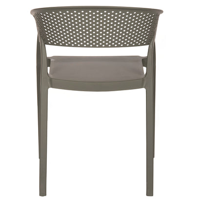 Armchair Polypropylene Perfoe Hm5941.07 In Dark Olive 56x50x73hcm.