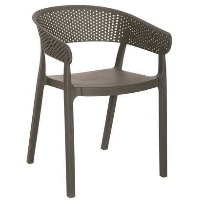 Armchair Polypropylene Perfoe Hm5941.07 In Dark Olive 56x50x73hcm.