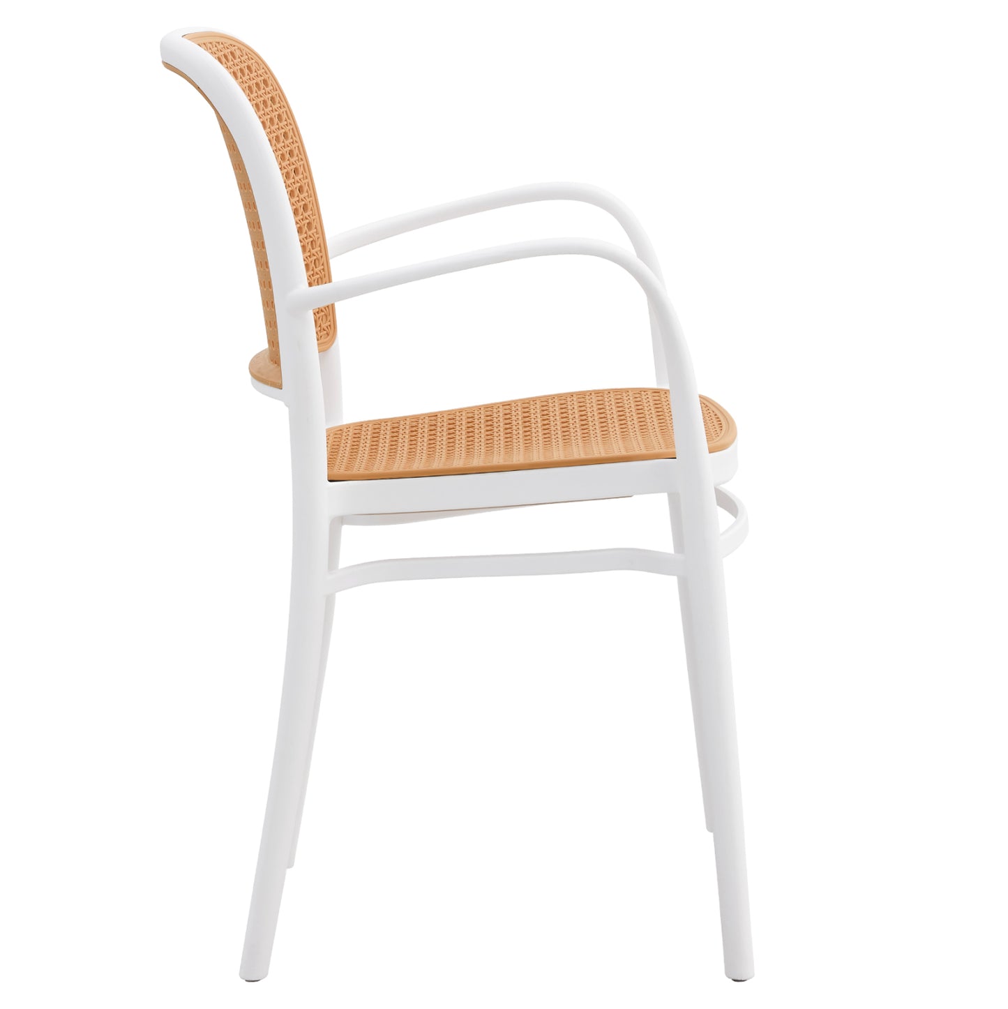Armchair Polypropylene Flow Hm5938.01 White And Beige 55x53x86hcm.