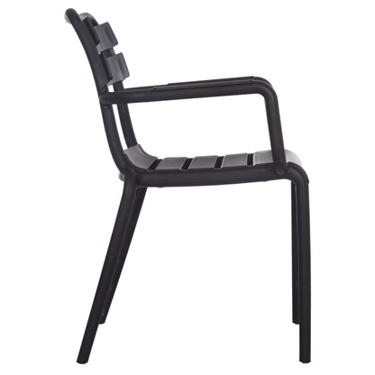 Polypropylene Armchair Philly Hm6123.02 Black 58.5x49x83.5hcm.