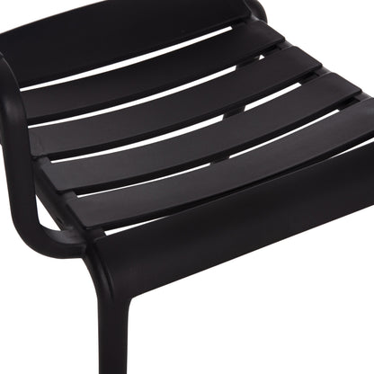 Polypropylene Armchair Philly Hm6123.02 Black 58.5x49x83.5hcm.