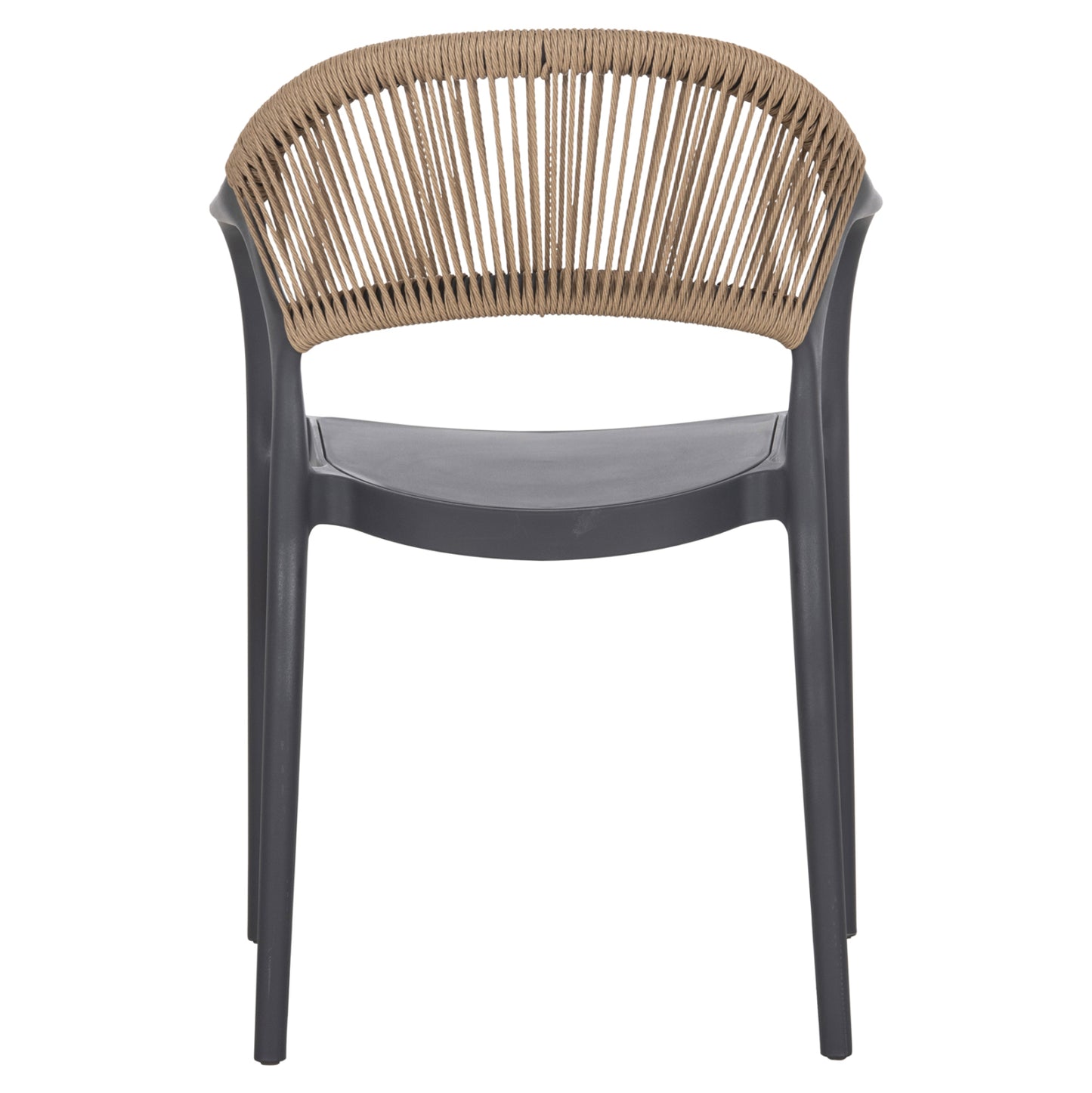 Armchair Polypropylene Eva Hm6155.10 Grey With Beige Pp Rope 56.5x53x80hcm.