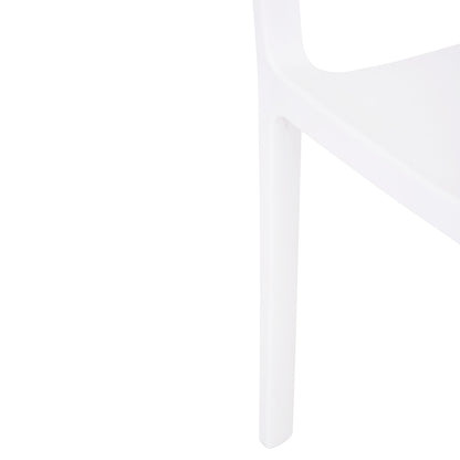 Armchair Polypropylene Bogi Hm6240.01 White With Beige Pp Rope 55x53.5x74hcm.