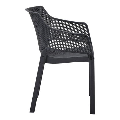 Polypropylene Dining Armchair Peggy Hm6368.02 Black 60x55x79hcm.