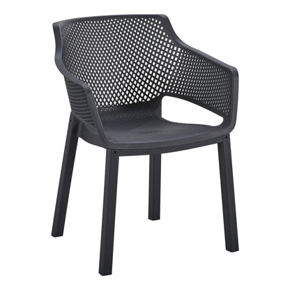Polypropylene Dining Armchair Peggy Hm6368.02 Black 60x55x79hcm.
