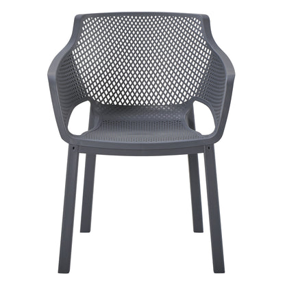 Polypropylene Dining Armchair Peggy Hm6368.10 Grey 60x55x79hcm.