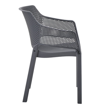 Polypropylene Dining Armchair Peggy Hm6368.10 Grey 60x55x79hcm.