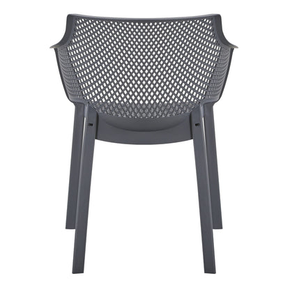 Polypropylene Dining Armchair Peggy Hm6368.10 Grey 60x55x79hcm.