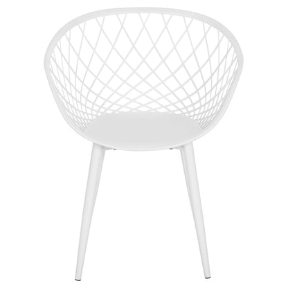 Armchair Ariadne Hm8001.31 White Polypropylene-white Metal Legs 62x54x81hcm.