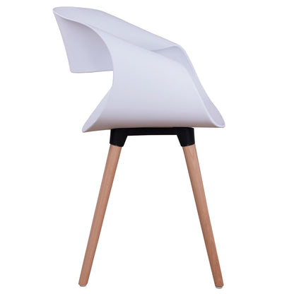 Polypropylene Armchair Maggie Hm8600.01 In White Color 59x53x80 Cm
