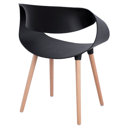 Polypropylene Armchair Maggie Hm8600.02 In Black Color 59x53x80 Cm