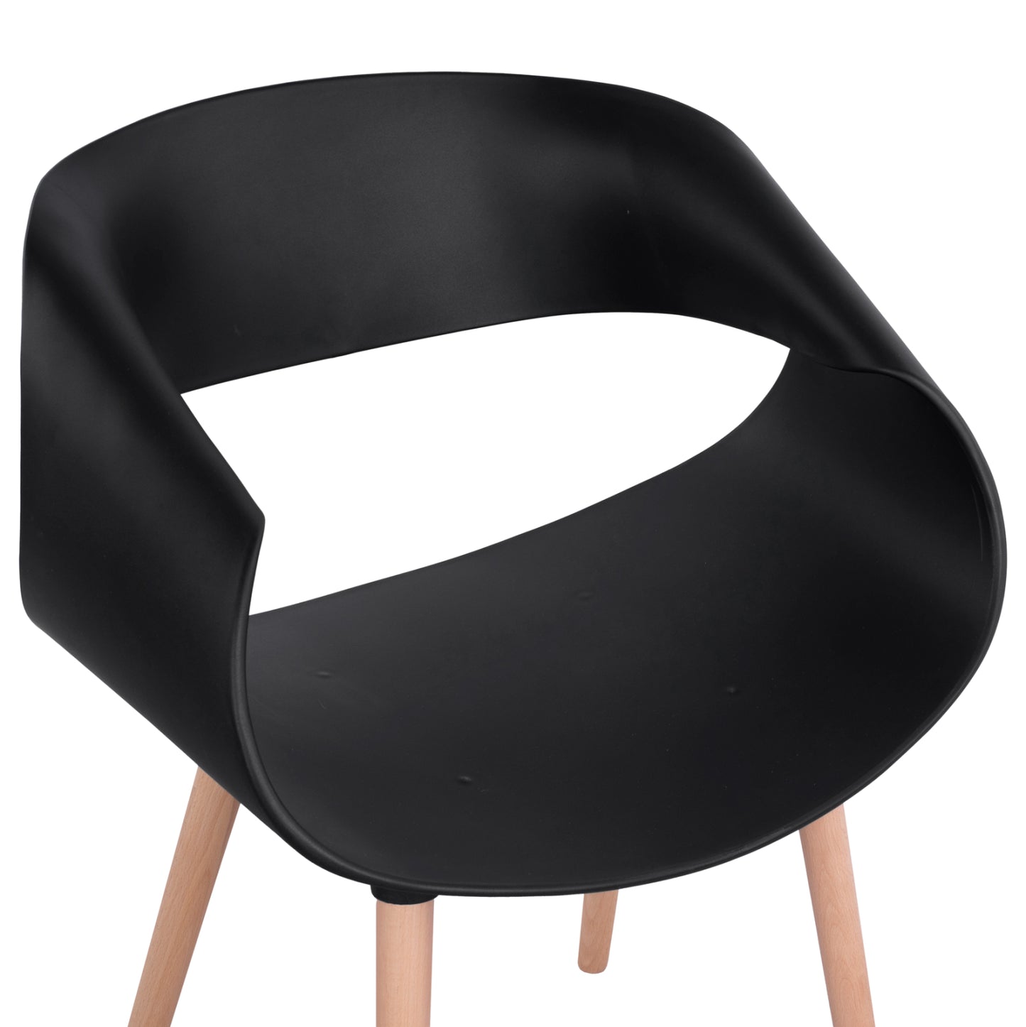 Polypropylene Armchair Maggie Hm8600.02 In Black Color 59x53x80 Cm