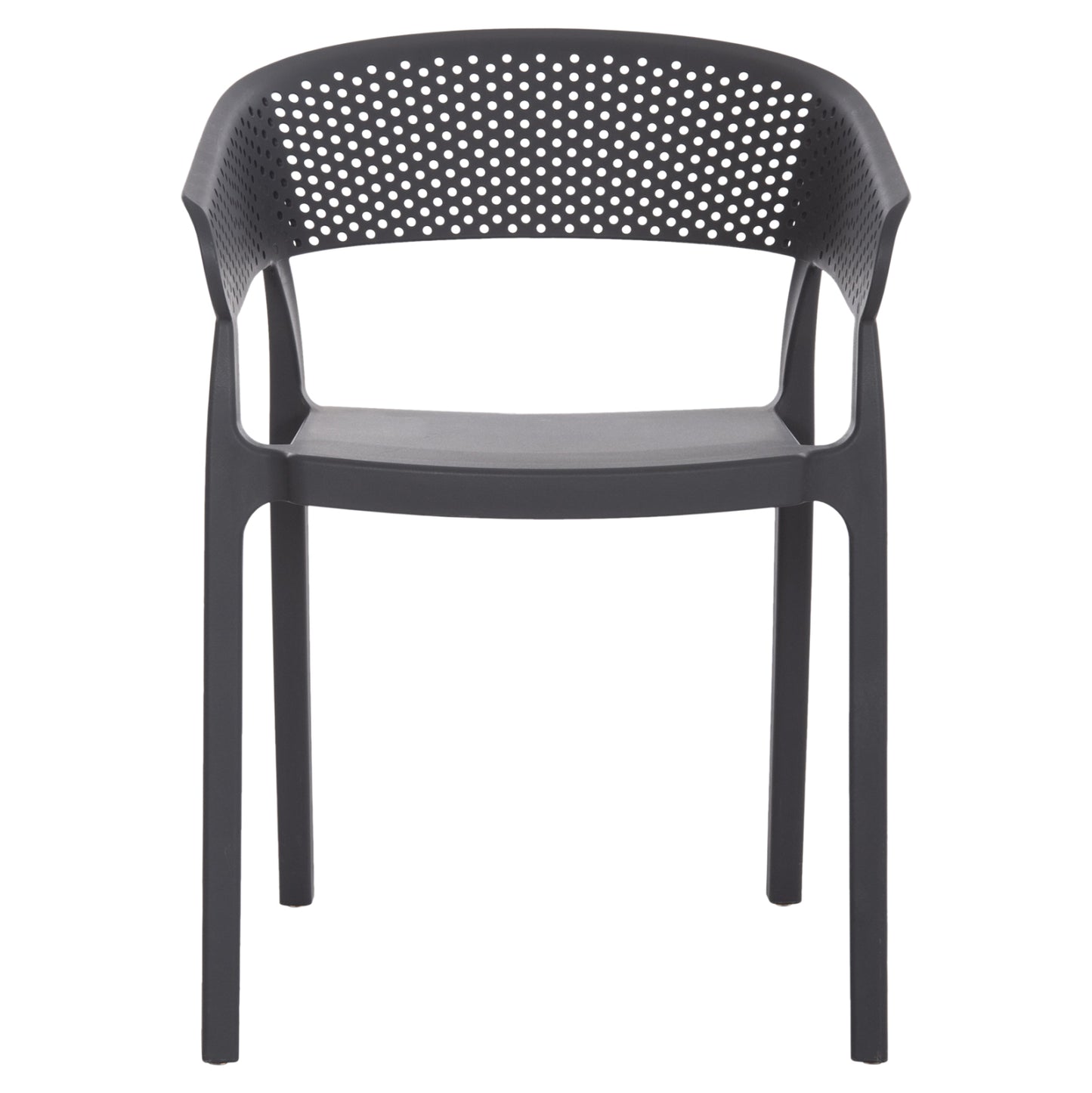 Armchair Polypropylene Perfoe Hm5941.10 In Grey 56x50x73hcm.