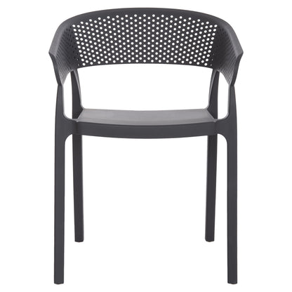 Armchair Polypropylene Perfoe Hm5941.10 In Grey 56x50x73hcm.