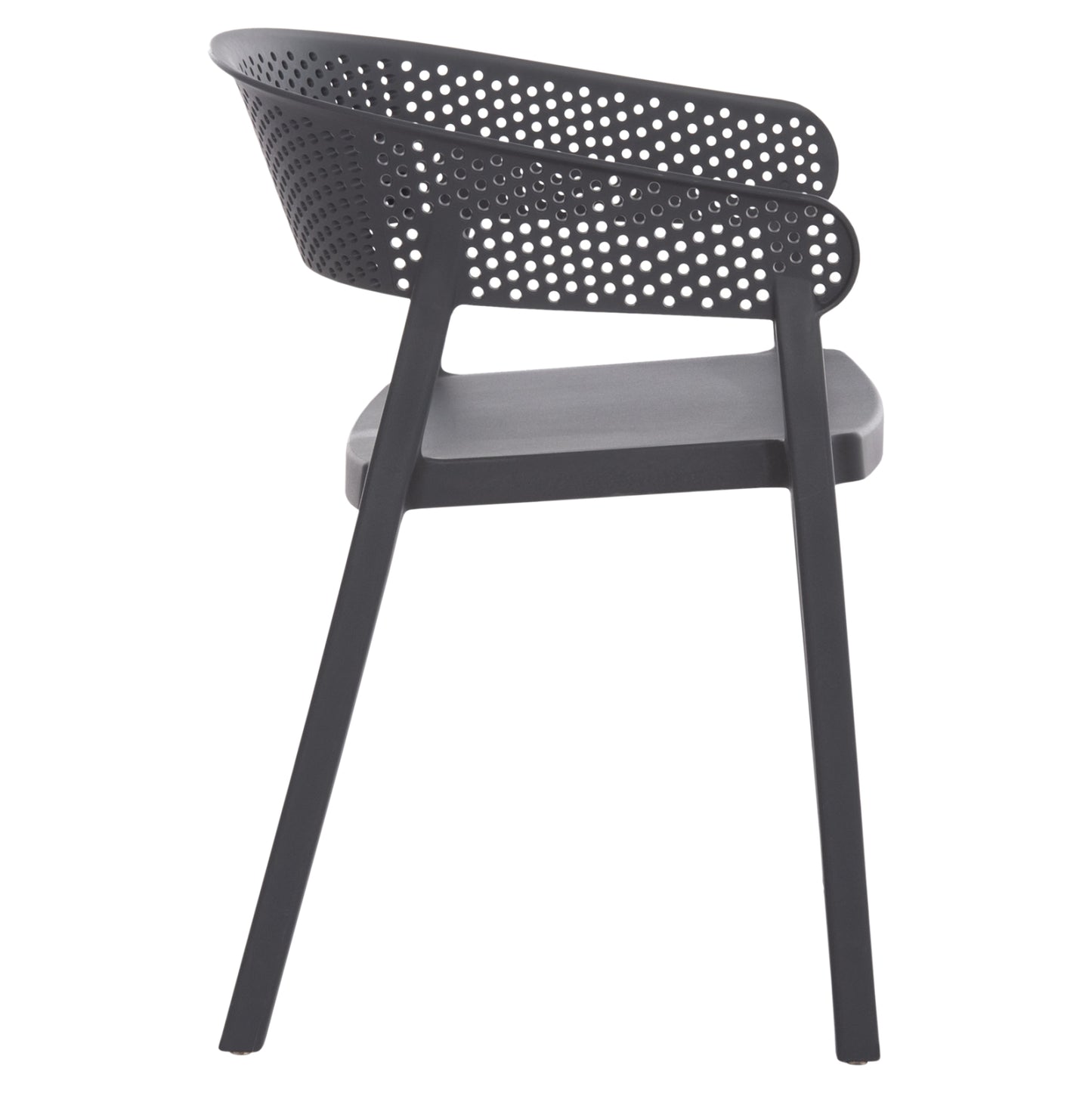 Armchair Polypropylene Perfoe Hm5941.10 In Grey 56x50x73hcm.