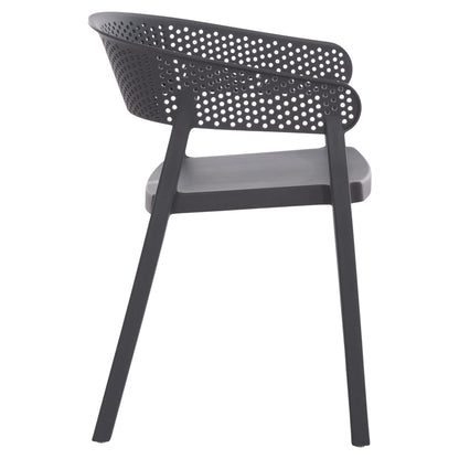 Armchair Polypropylene Perfoe Hm5941.10 In Grey 56x50x73hcm.