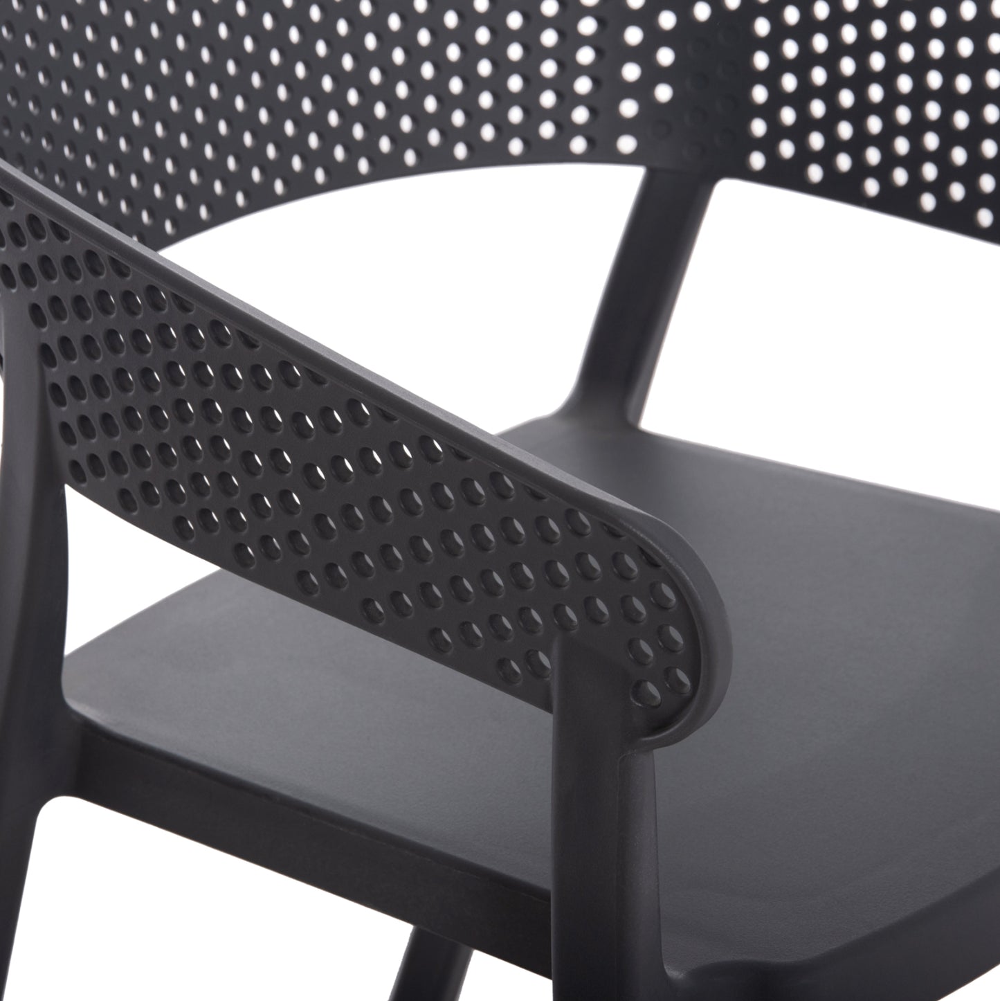 Armchair Polypropylene Perfoe Hm5941.10 In Grey 56x50x73hcm.